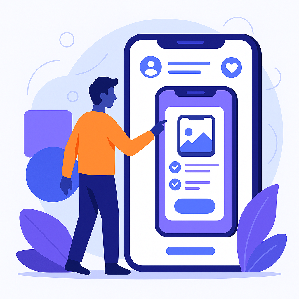 Mobile app and software illustration